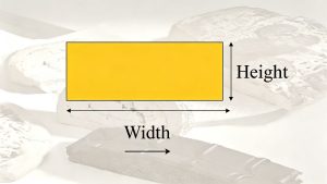 Ultrasonic Food Cutting length width drawing